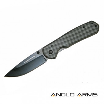Lock Knife with Carbon Fibre Coated Handle and Nylon Case