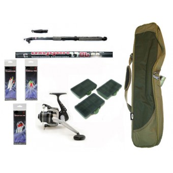 Carbon Telescopic Sea Fishing Set With Travel Holdall Ideal For Beginners Or Holidays