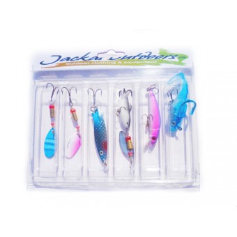 6 Pack of spinners, plugs & lures